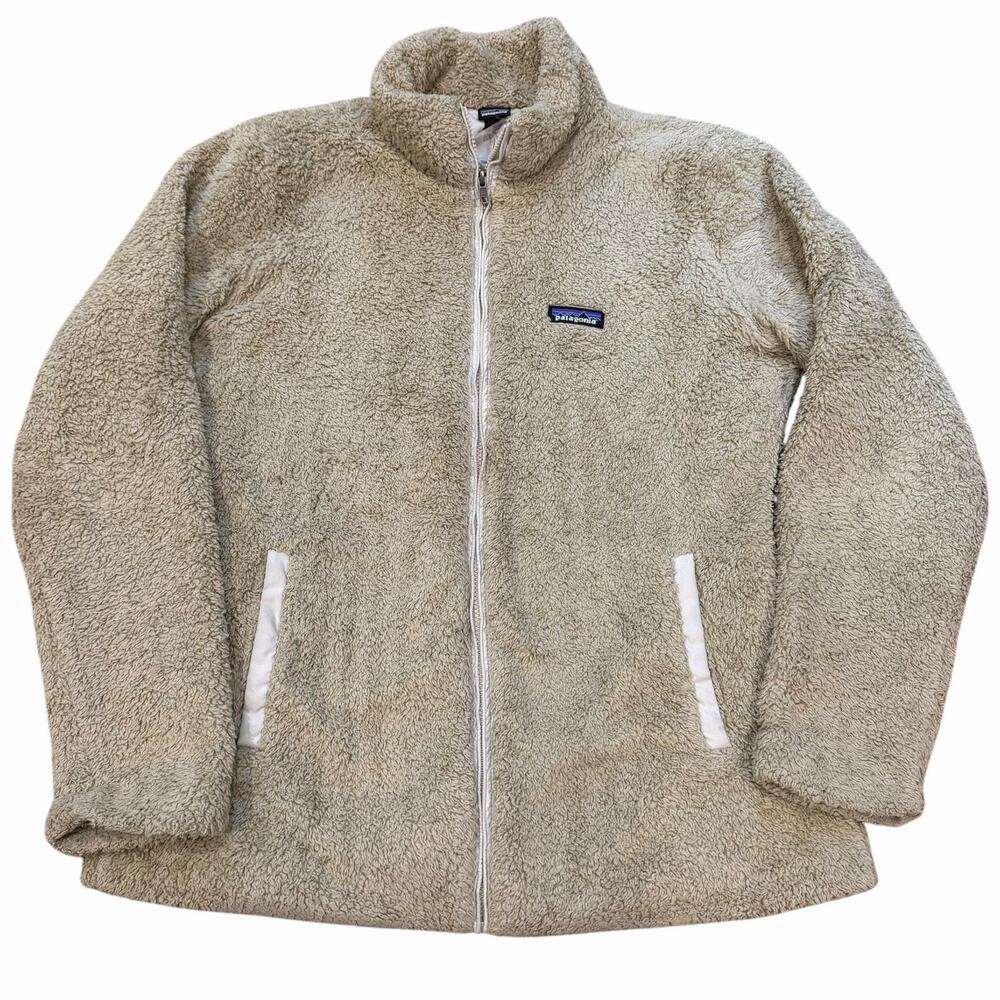 Patagonia Women's Los Gatos Sherpa Fleece Full Zip Jacket Beige/Tan Size XL